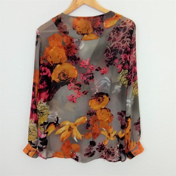 Bellatrix | Spring Sheer Floral Top - Large - Picture 2 of 8